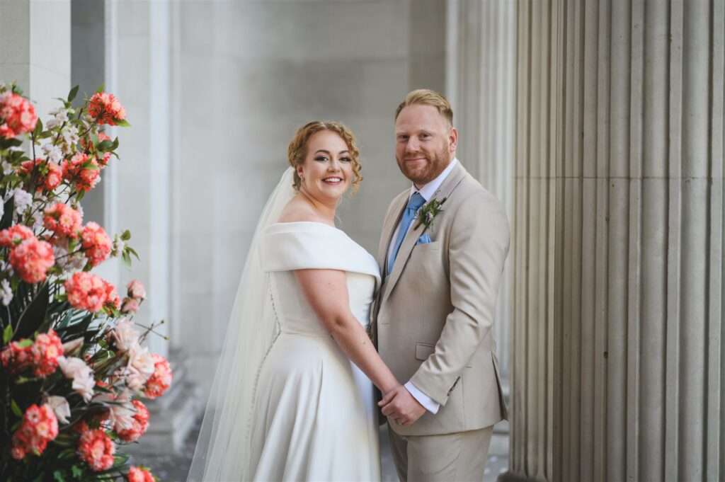 Couple portraits at Marylebone Town Hall